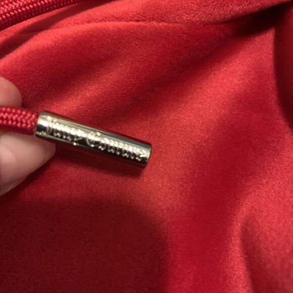 Juicy Couture Velour Y2K Tracksuit Set S Mcbling Red Spell Out Booty Rhinestones - Picture 12 of 15